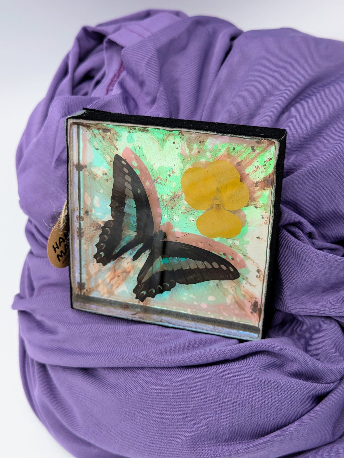 Butterfly / Insect Resin Art 4"x4"