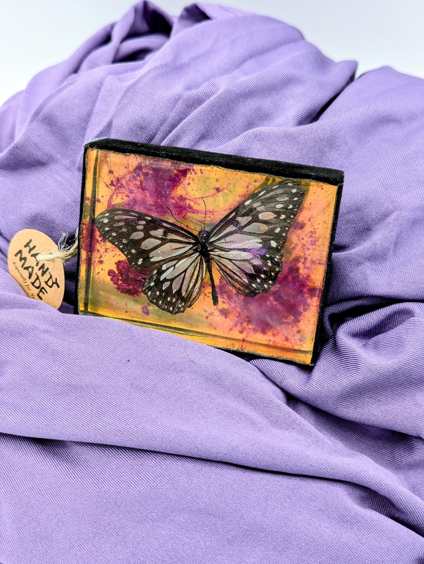 Butterfly / Insect Resin Art 3.25"x2.5"