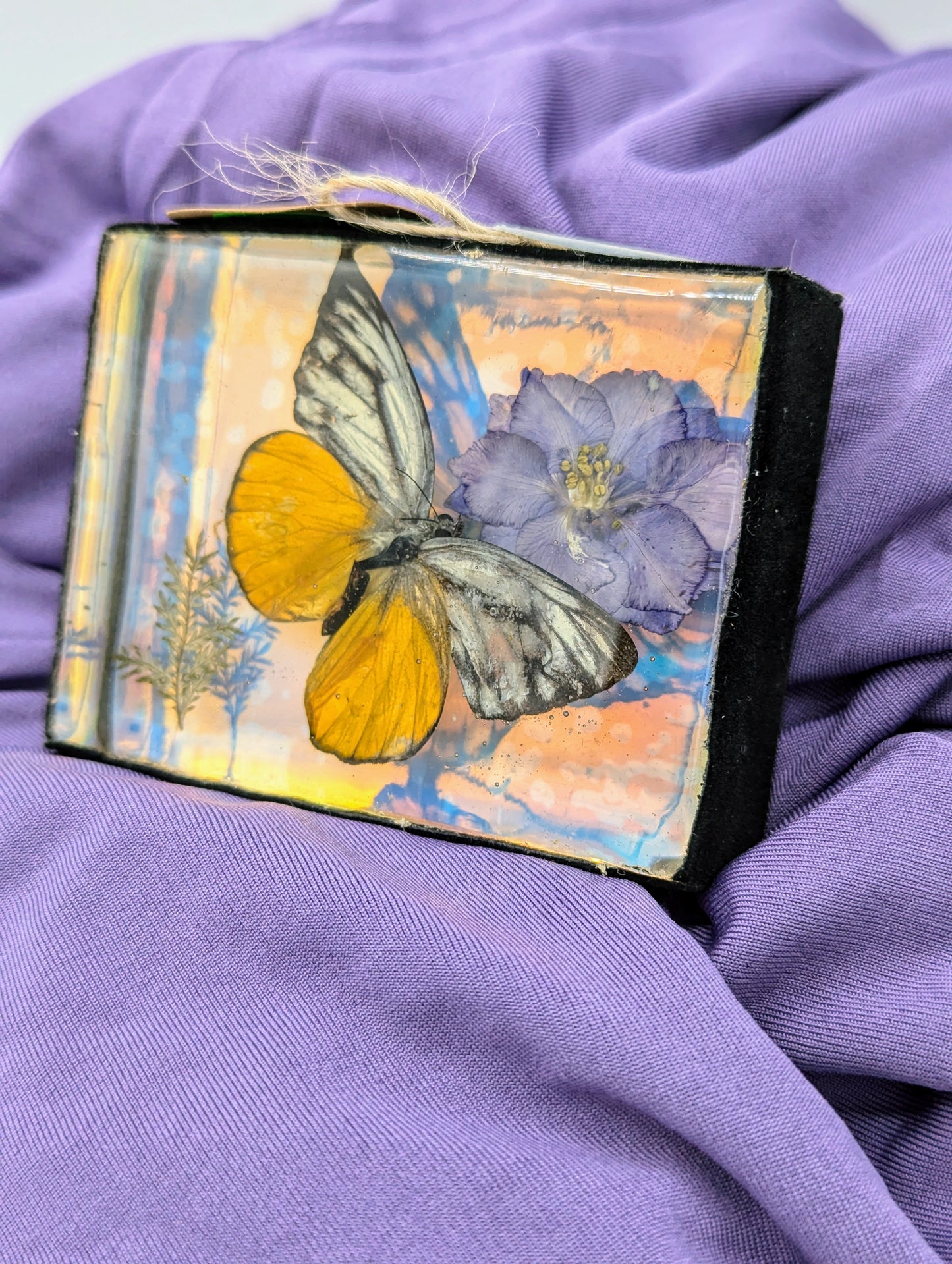 Butterfly / Insect Resin Art 3.25"x2.5"