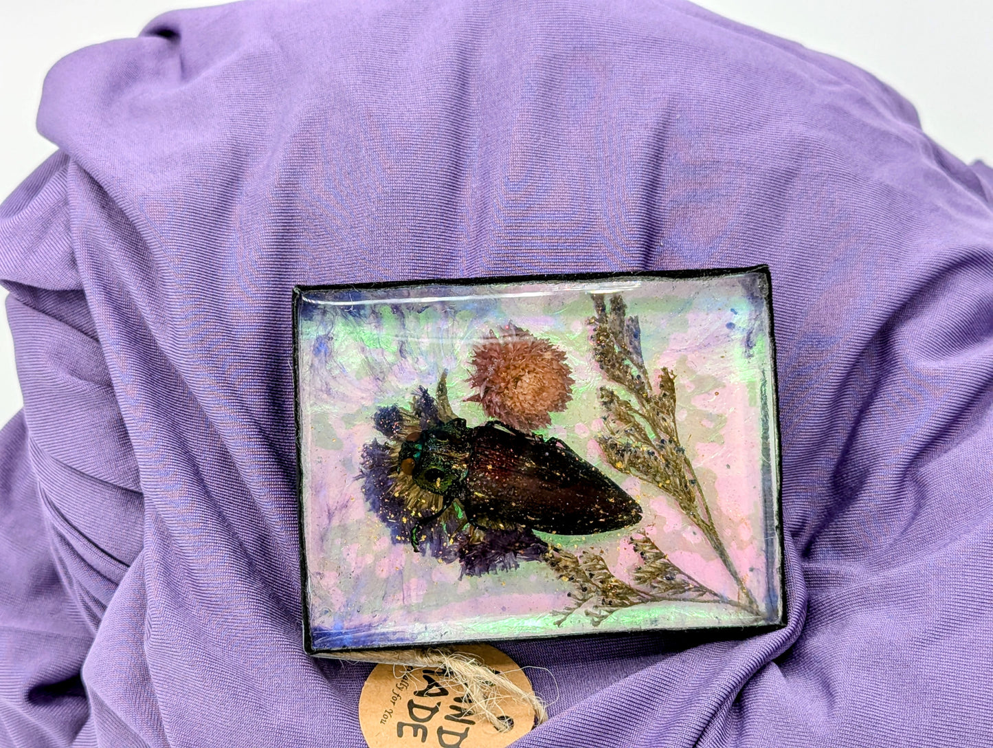 Butterfly / Insect Resin Art 3.25"x2.5"